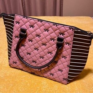 Betsey Johnson Purple/Black Tote Bag Purse